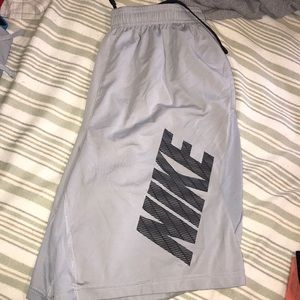 Gray Nike gym shorts
